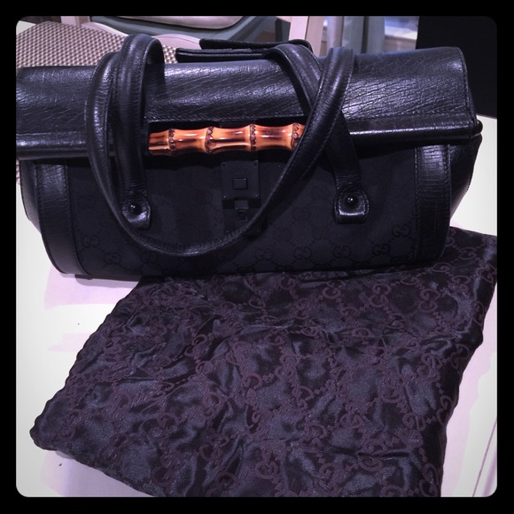 Gucci Handbags - Authentic Black Gucci Monogram Bullet Bag